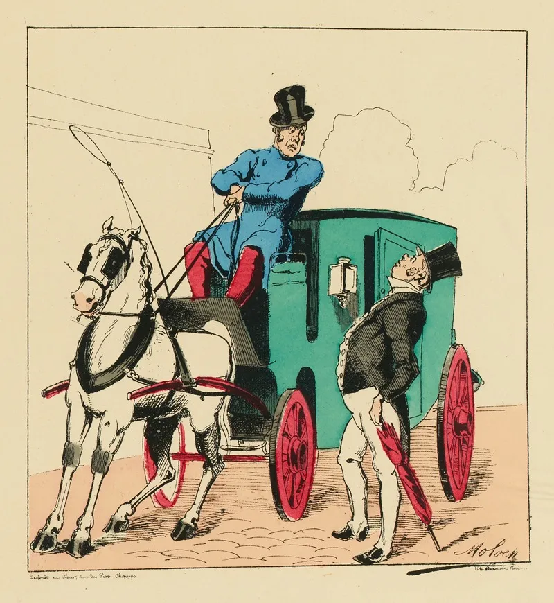 Cocher Vous Allez Me Conduire A Belleville Wall Art by Moloch (Alphonse Hector Colomb) - High-Resolution Digital Print