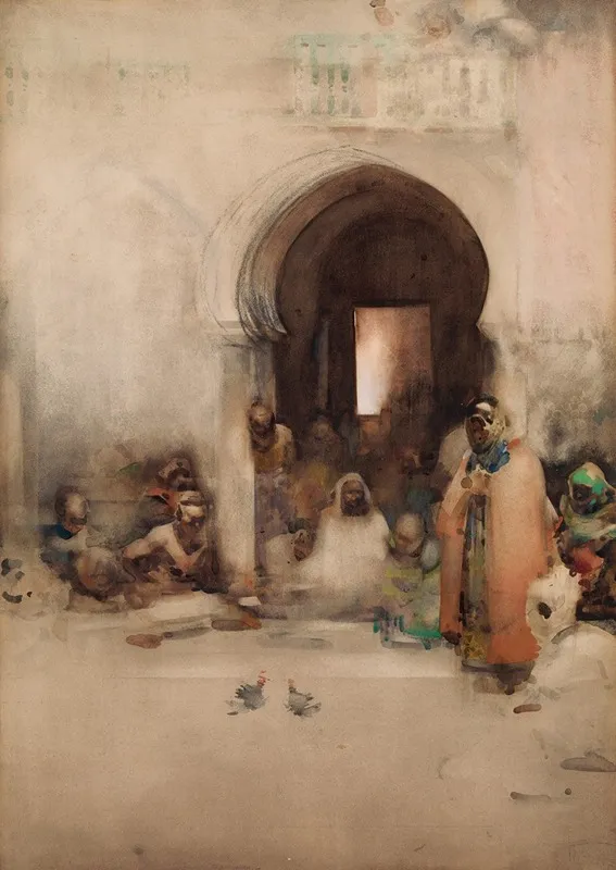 Cock Fight Wall Art by Arthur Melville - High-Resolution Digital Print