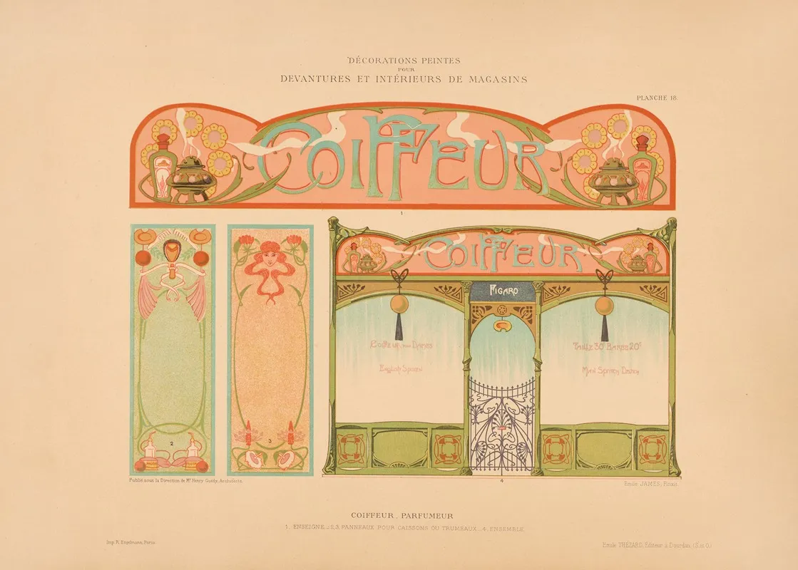 Coiffeur Parfumeur 2 Wall Art by Henry Guédy - High-Resolution Digital Print