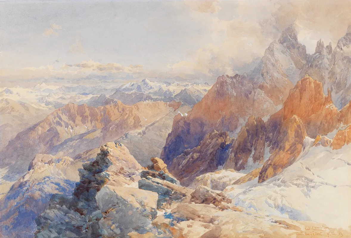 Col Du Geant Wall Art by Edward Theodore Compton - High-Resolution Digital Print