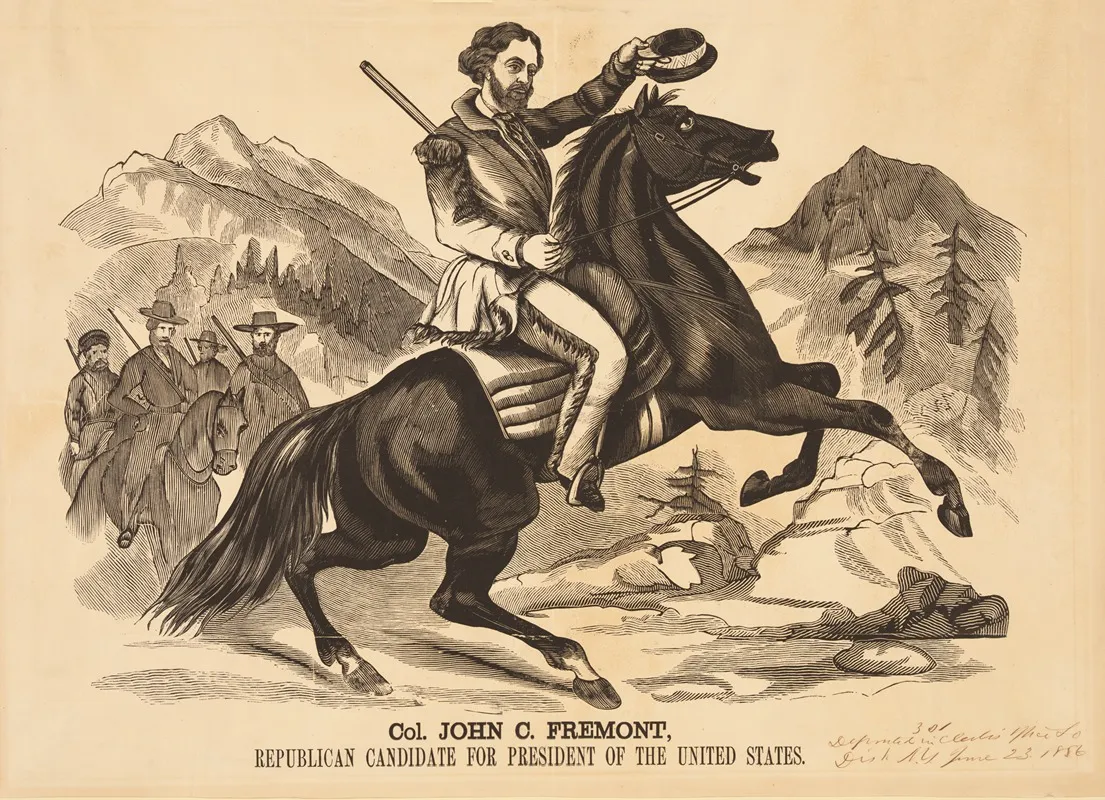 Col John C Fremont Republican Candidate For The President Of The United States Wall Art by Baker &amp; Godwin - High-Resolution Digital Print