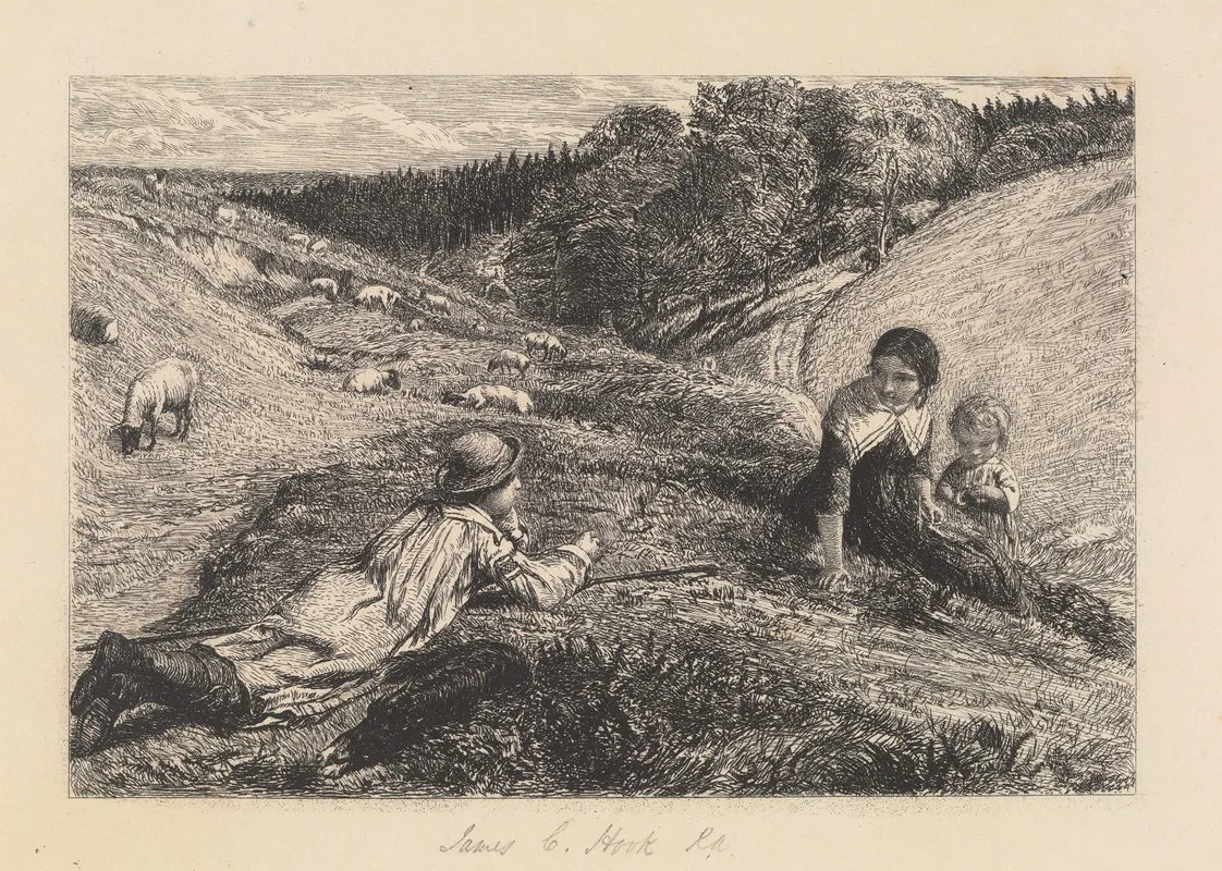 Colin Thou Kenst The Southerne Shepheards Boye Wall Art by James Clarke Hook - High-Resolution Digital Print