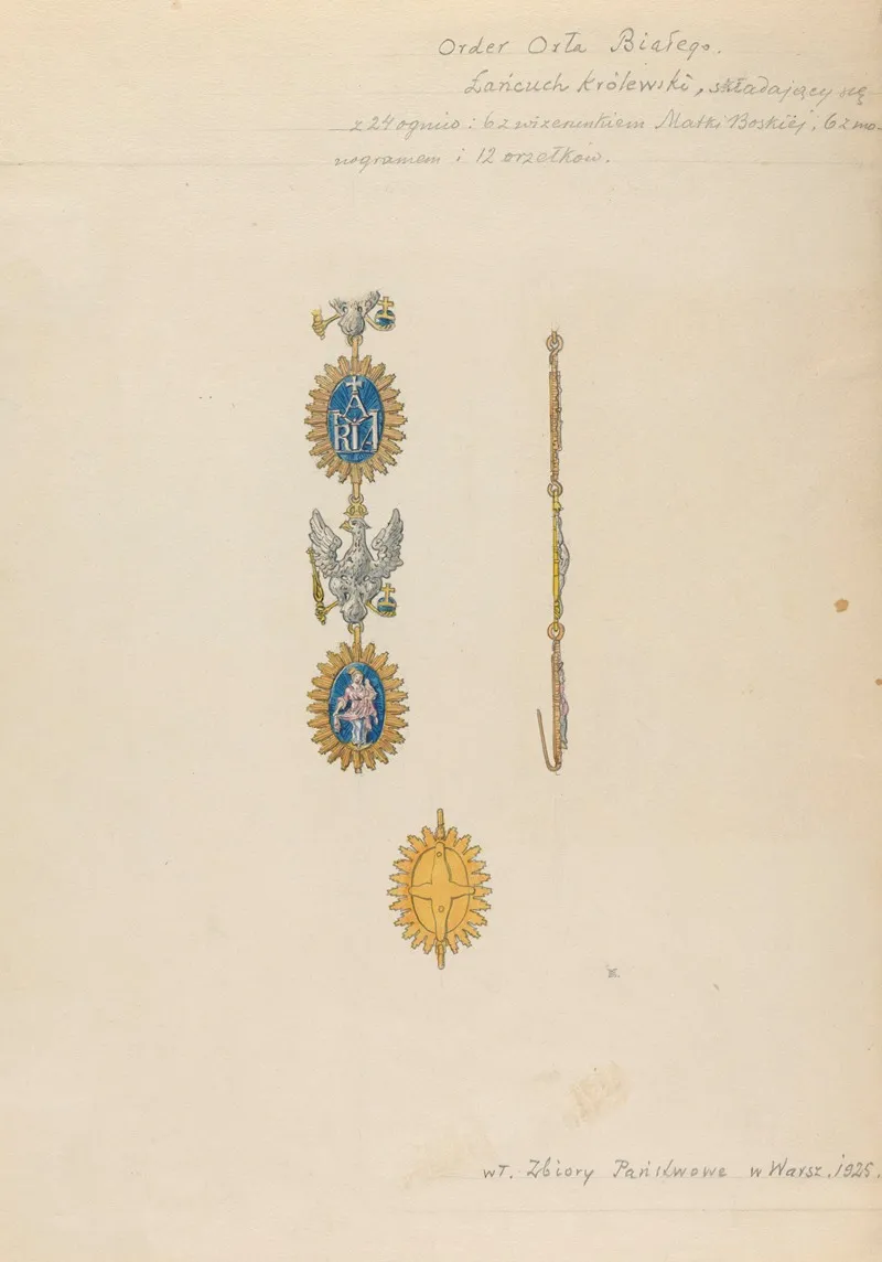Collar Of The Order Of The White Eagle With Depictions And Monograms Of The Virgin Mary And Eagles
