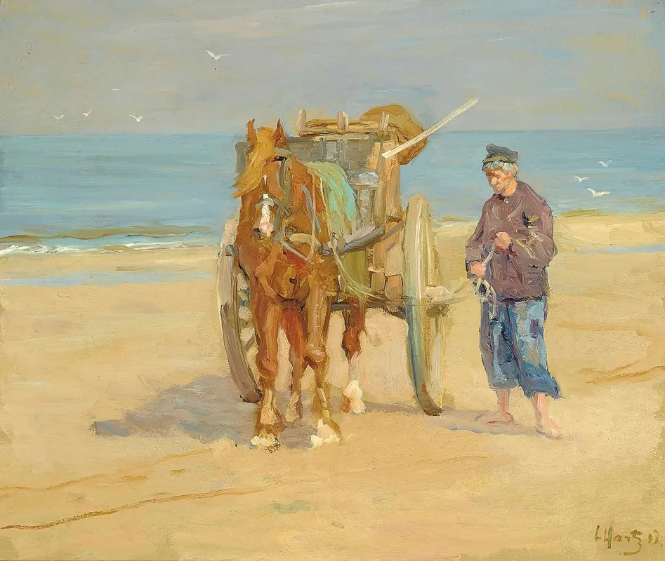 Collecting The Catch Wall Art by Louis Jacob Hartz - High-Resolution Digital Print