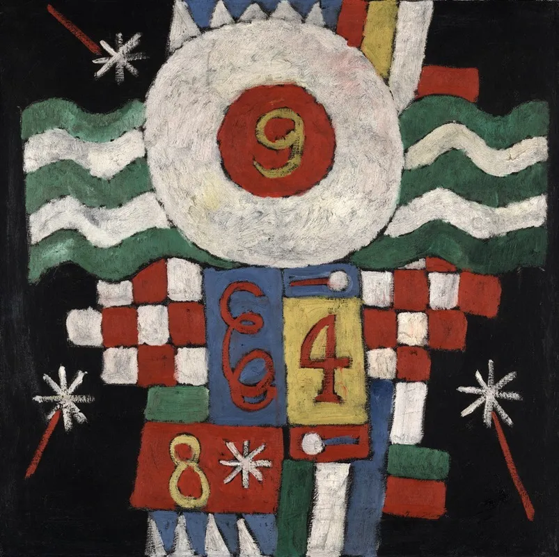 Collection Of Numbers Designs And Letters Seen By Me At The Beginning Of The War In Berlin Military In Nature 2 Wall Art by Marsden Hartley - High-Resolution Digital Print