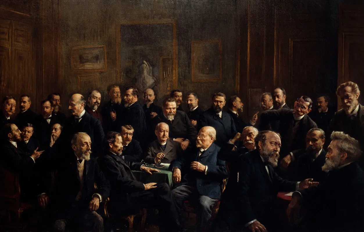 Collective Portrait Of The Members Of The Association Of French Republican Journalists