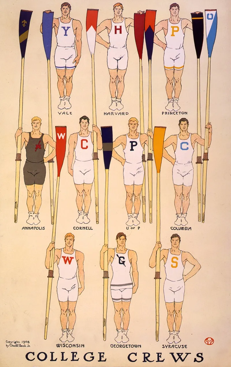 College Crews Wall Art by Edward Penfield - High-Resolution Digital Print