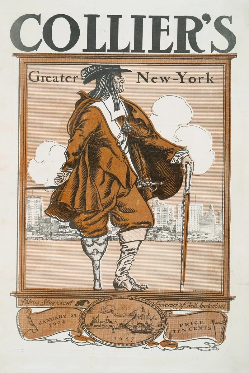 Colliers Greater New York Petrus Stuyvesant Governor Of New Amsterdam 1647