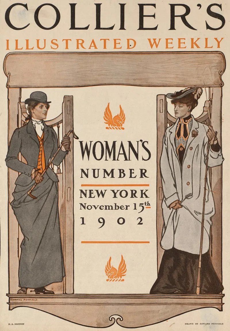 Colliers Illustrated Weekly Womans Number New York November 15th 1902 Wall Art by Edward Penfield - High-Resolution Digital Print