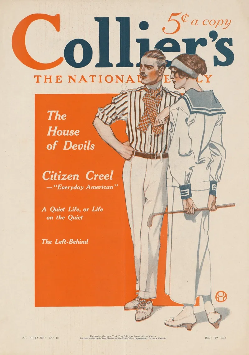 Colliers The National The House Of Devils Wall Art by Edward Penfield - High-Resolution Digital Print