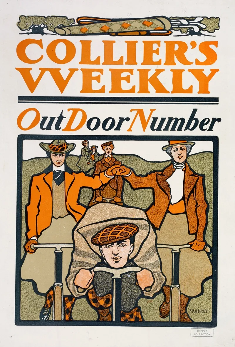 Colliers Weekly Out Door Number Wall Art by Will Bradley - High-Resolution Digital Print