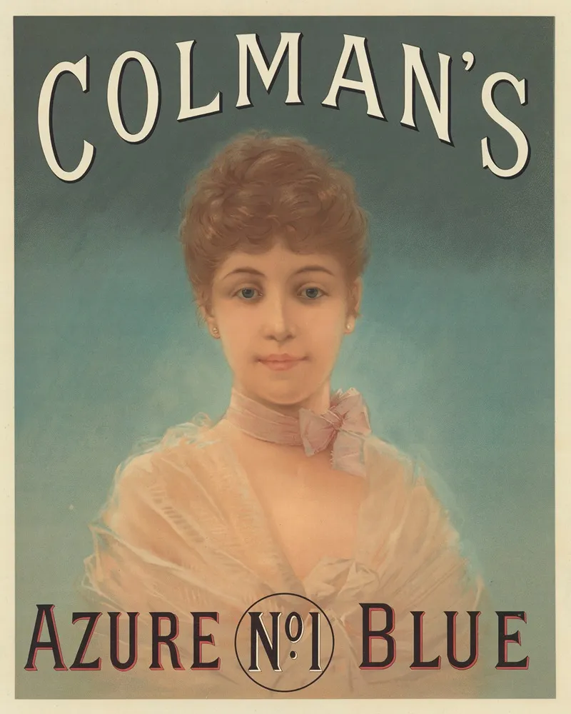 Colmans Azure Blue N1 Wall Art by Imp. F. Champenois - High-Resolution Digital Print