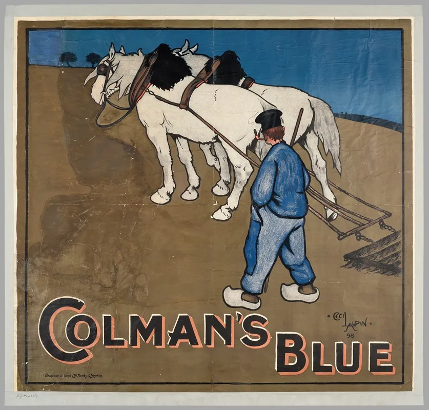 Colmans Blue Wall Art by Cecil Charles Windsor Aldin - High-Resolution Digital Print