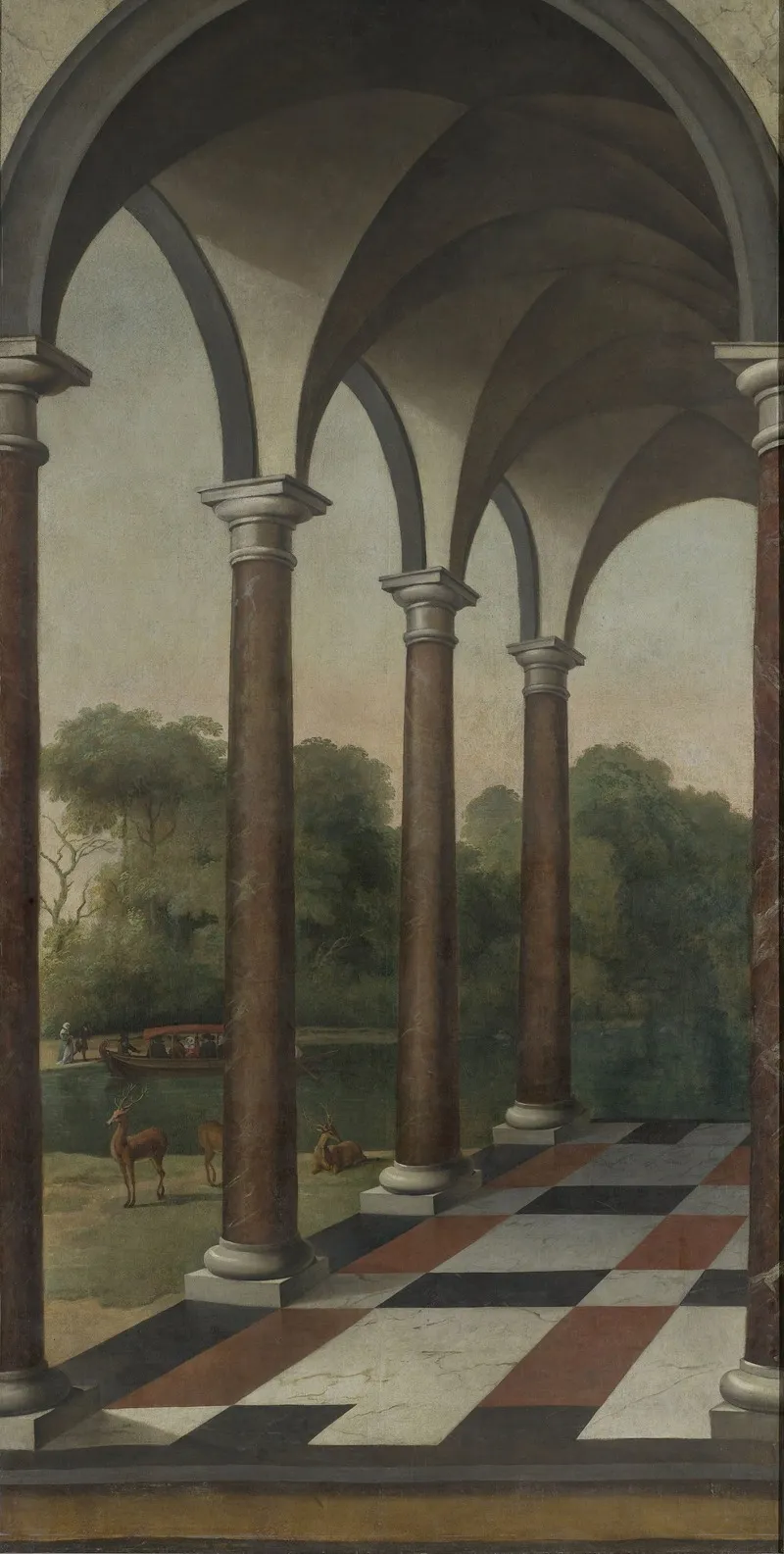 Colonnade Giving Onto A Park Wall Art by Barent Fabritius - High-Resolution Digital Print