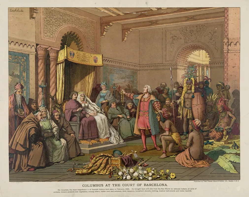 Columbus At The Court Of Barcelona
