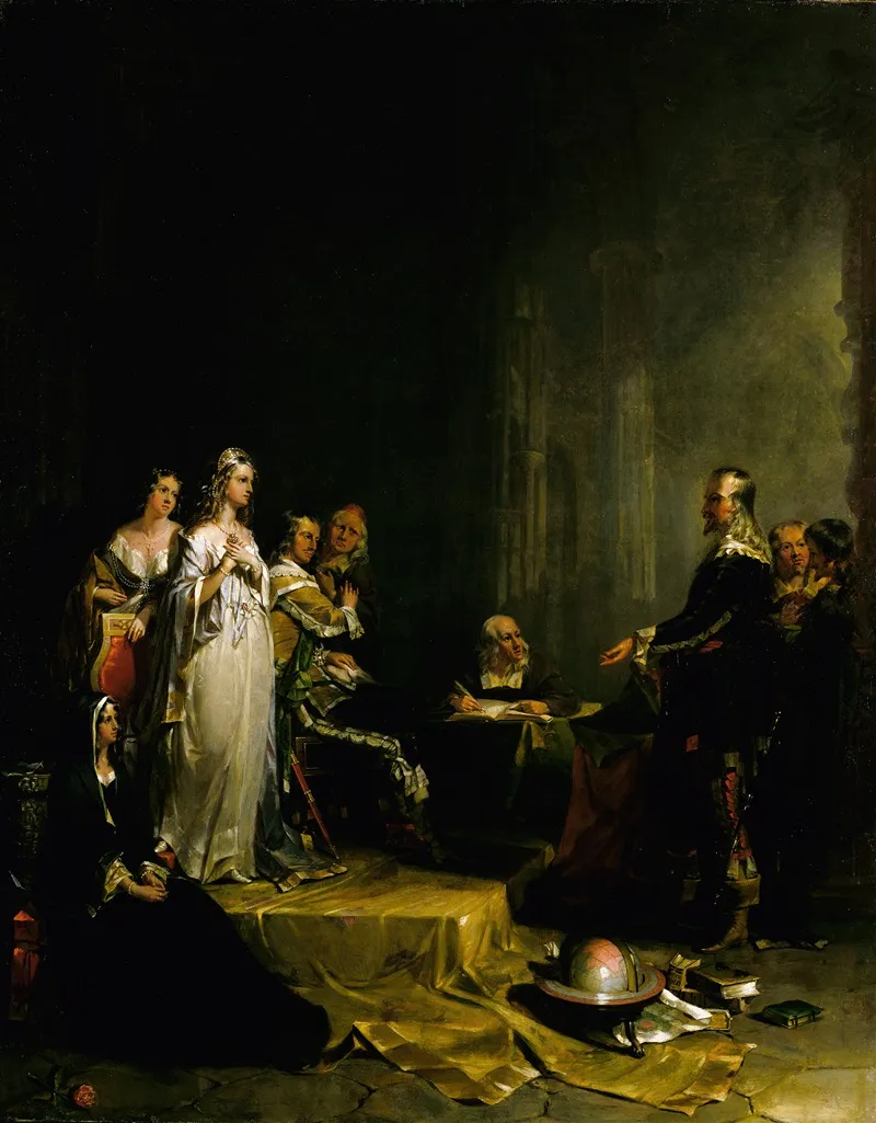 Columbus Before The Queen