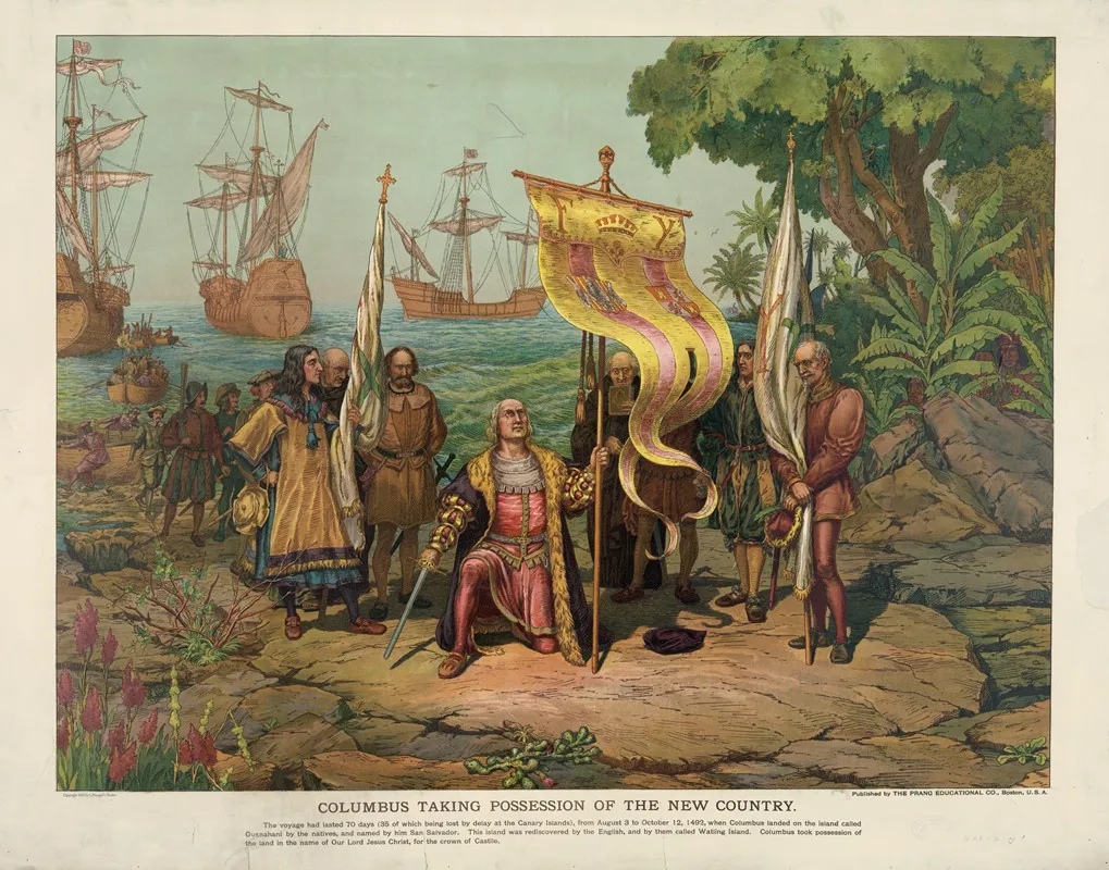 Columbus Taking Possession Of The New Country