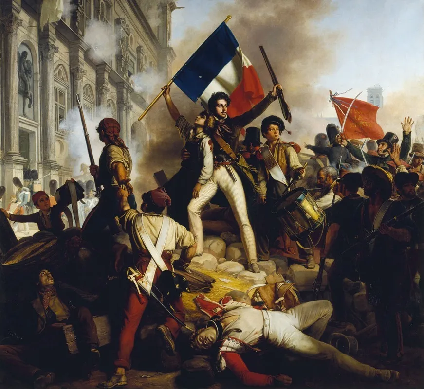 Combat Devant Lhotel De Ville Le 28 Juillet 1830