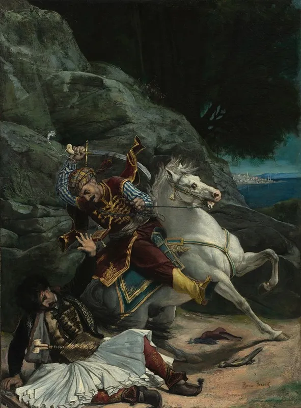 Combat Of A Greek And A Turk