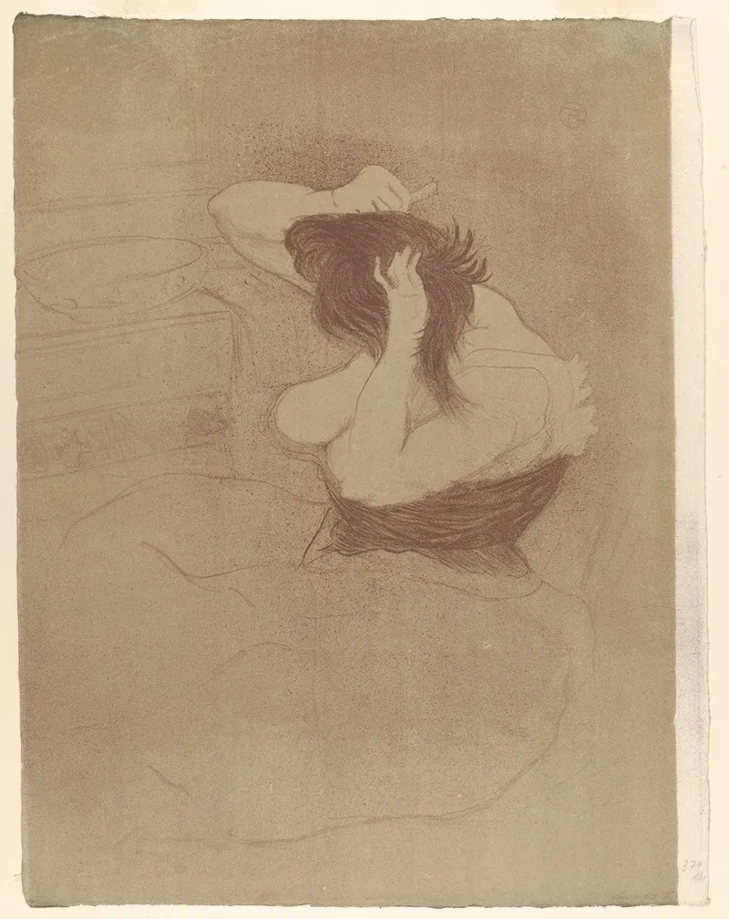 Combing Hair Wall Art by Henri de Toulouse-Lautrec - High-Resolution Digital Print