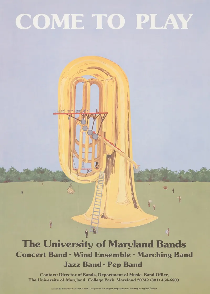 Come To Play The University Of Maryland Bands Concert Band Wind Ensemble Marching Band Jazz Band Pep Band Wall Art by Joseph Ansell - High-Resolution Digital Print