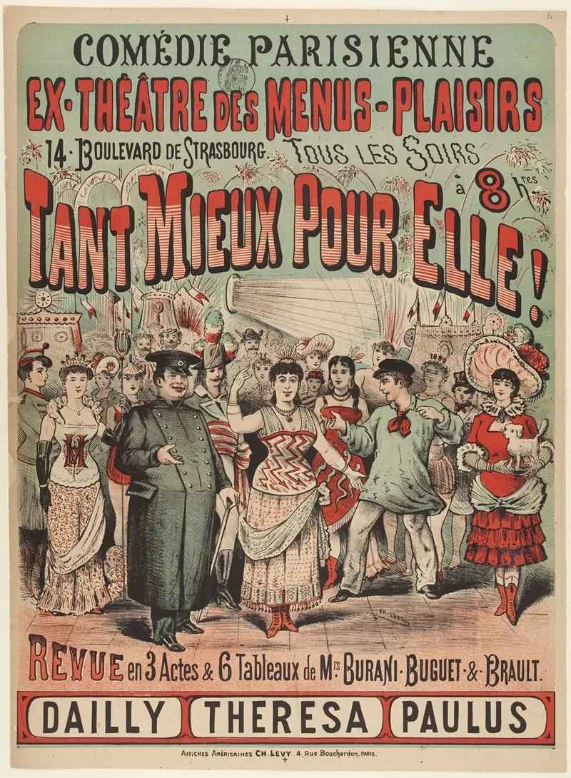Comedie Parisienne Ex Theatre Des Menus Plaisirs Tant Mieux Pour Elle