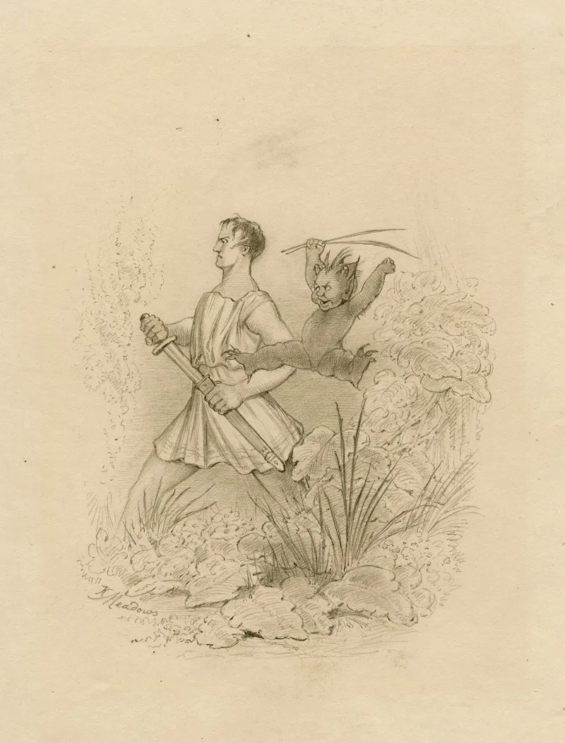 Comedy Of Errors Timon Of Athens Midsummer Nights Dream Wall Art by Joseph Kenny Meadows - High-Resolution Digital Print