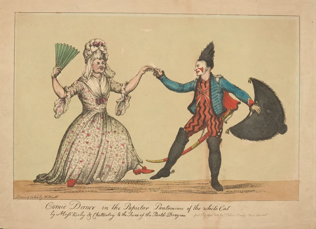 Comic Dance In The Popular Pantomime Of The White Cat By Messrs Kirby Chatterley To The Tune Of The Bold Dragoon