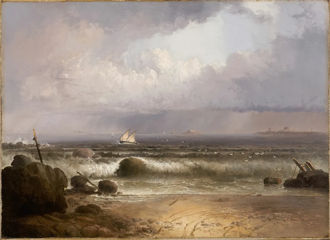 Coming Squall Nahant Beach With A Summer Shower