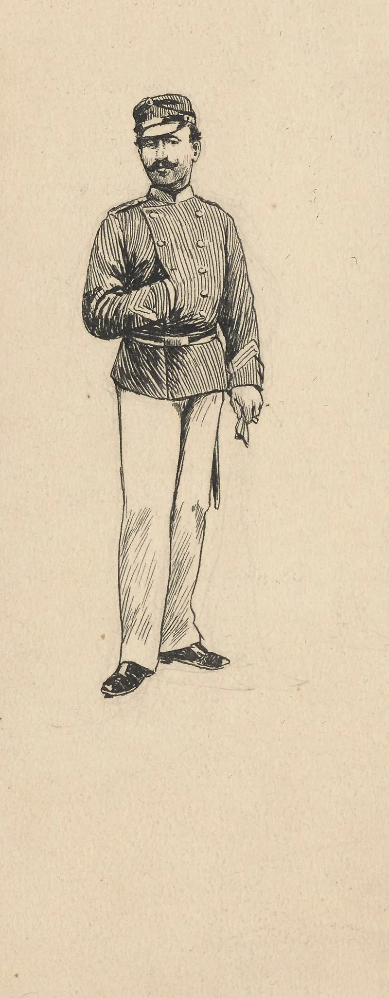 Commander With His Hand Inside His Jacket