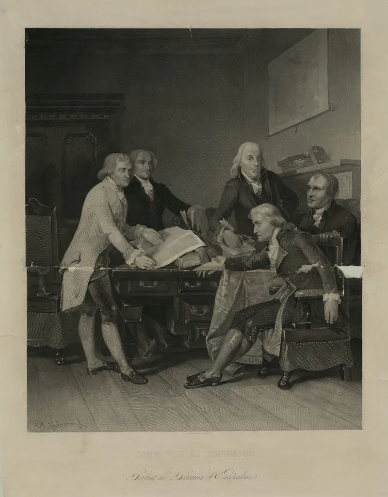 Committee Of Congress Drafting The Declaration Of Independence