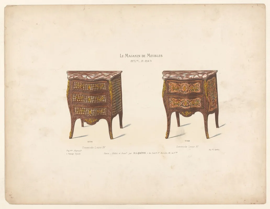 Commode Louis Xv 2 Wall Art by Victor Léon Michel Quétin - High-Resolution Digital Print