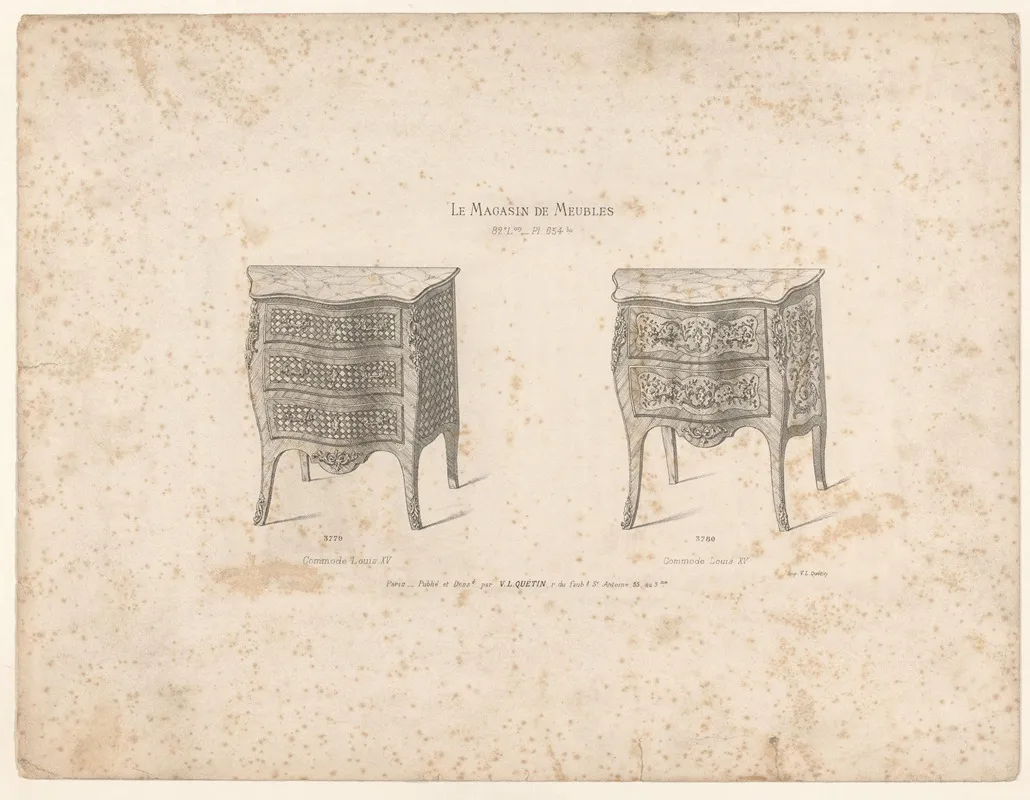 Commode Louis Xv Wall Art by Victor Léon Michel Quétin - High-Resolution Digital Print