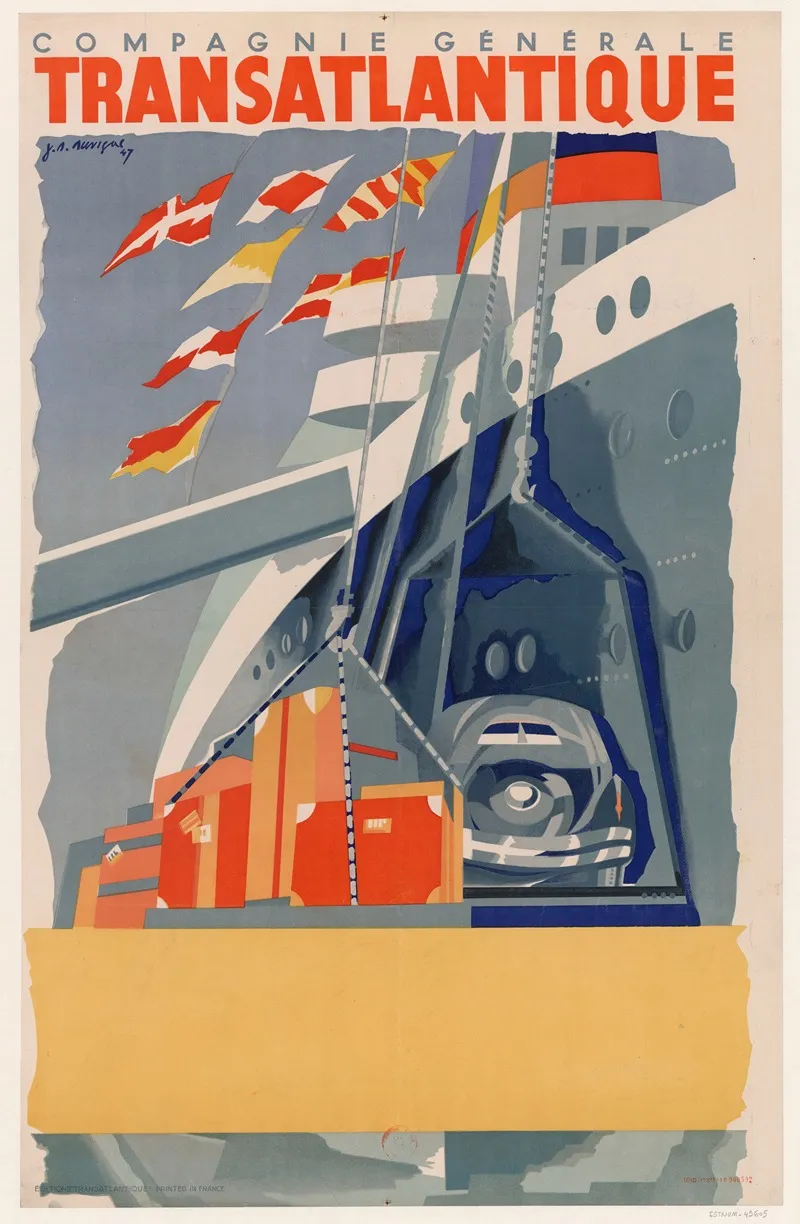 Companie Generale Transatlantique Wall Art by Jean Auvigne - High-Resolution Digital Print