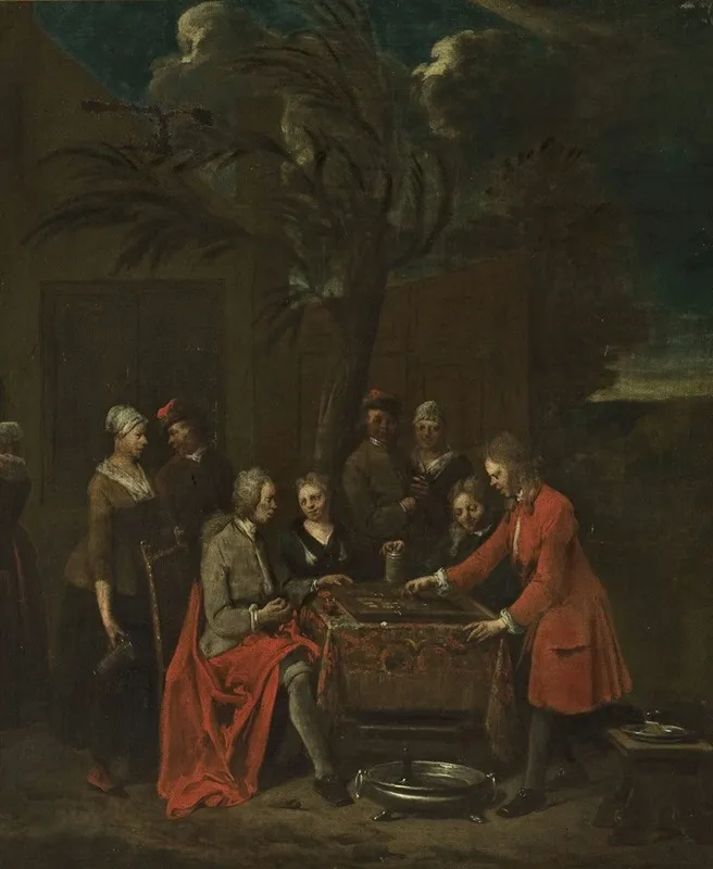 Company Playing Wall Art by Jan Baptist Lambrechts - High-Resolution Digital Print