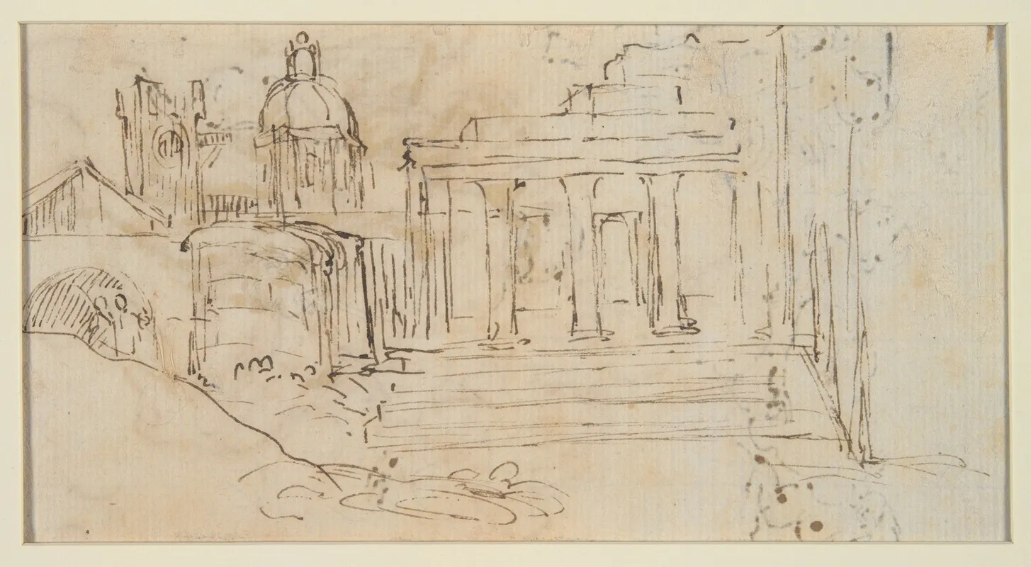 Complex Of Buildings Wall Art by Giovanni Battista Passeri - High-Resolution Digital Print