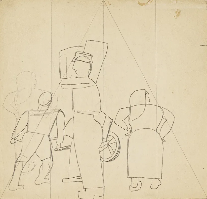 Compositie Van Figuren In Een Driehoek