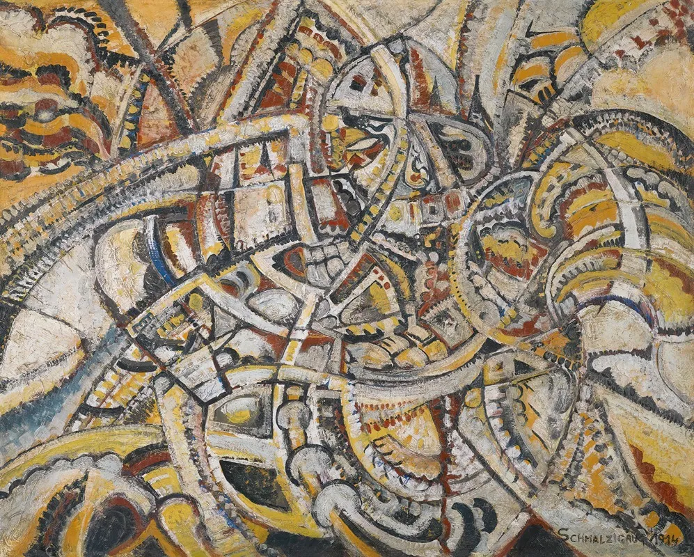 Composition Futuriste 2 Wall Art by Jules Schmalzigaug - High-Resolution Digital Print