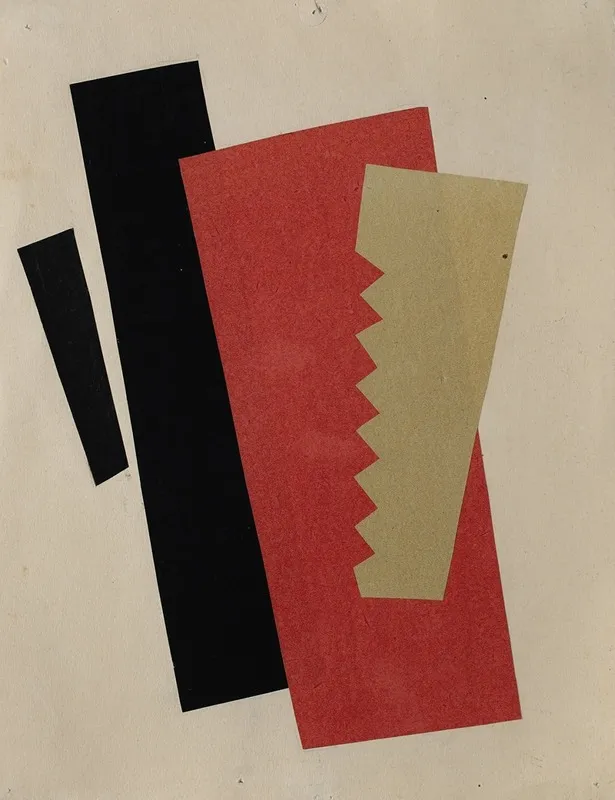 Composition Red Black Gold