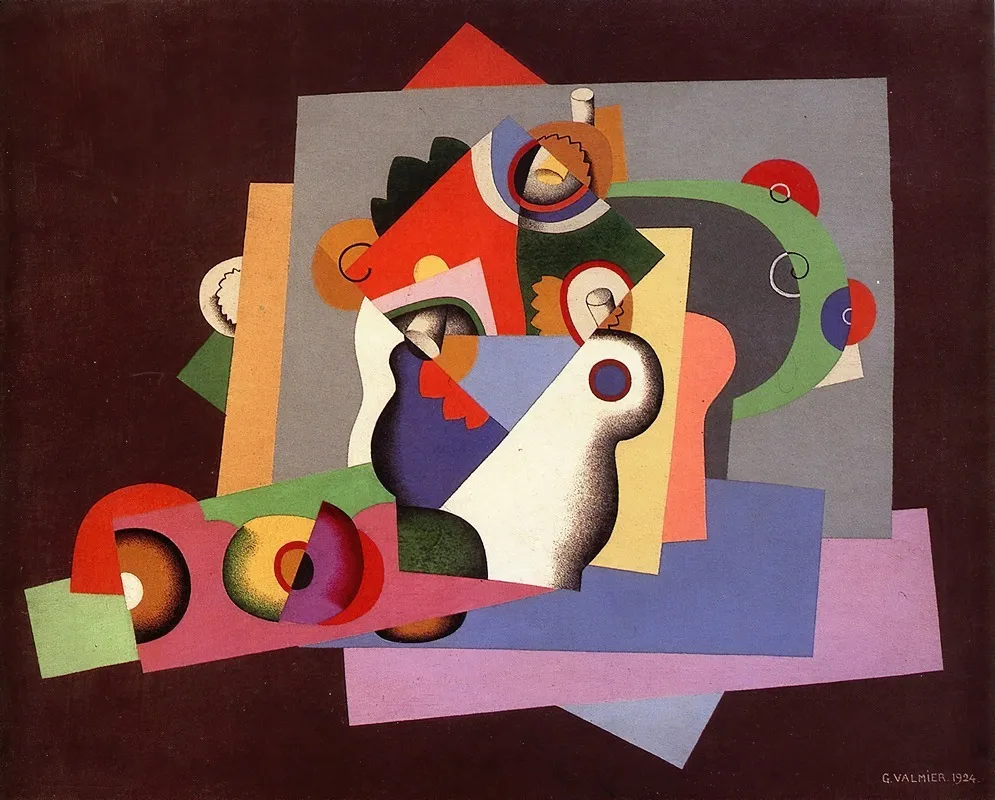 Composition With Flowers Wall Art by Georges Valmier - High-Resolution Digital Print