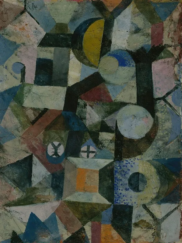 Composition With The Yellow Half Moon And The Y