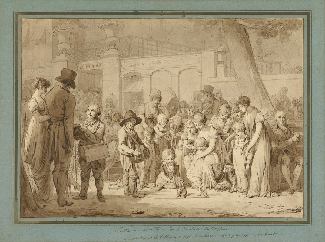 Compositional Drawing For Entrance To The Jardin Turc