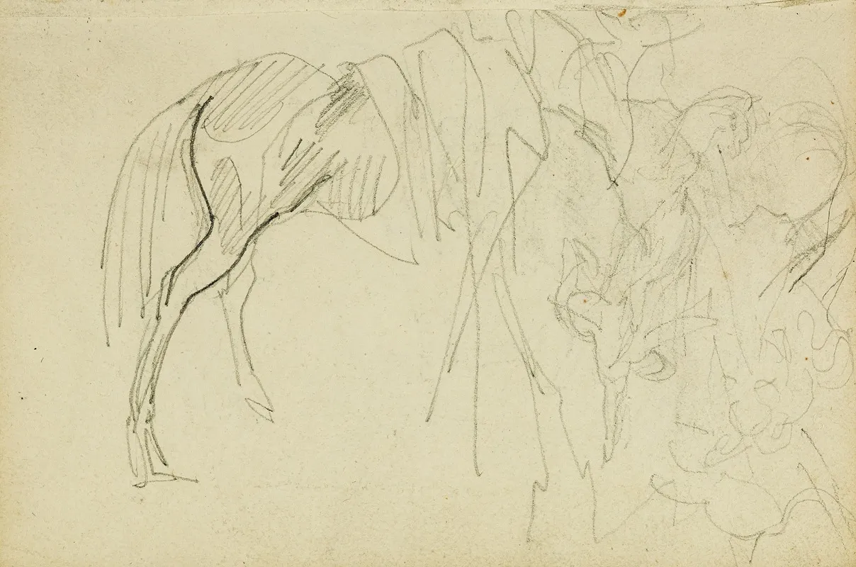 Compositional Study Horse Studies Wall Art by Théodore Géricault - High-Resolution Digital Print