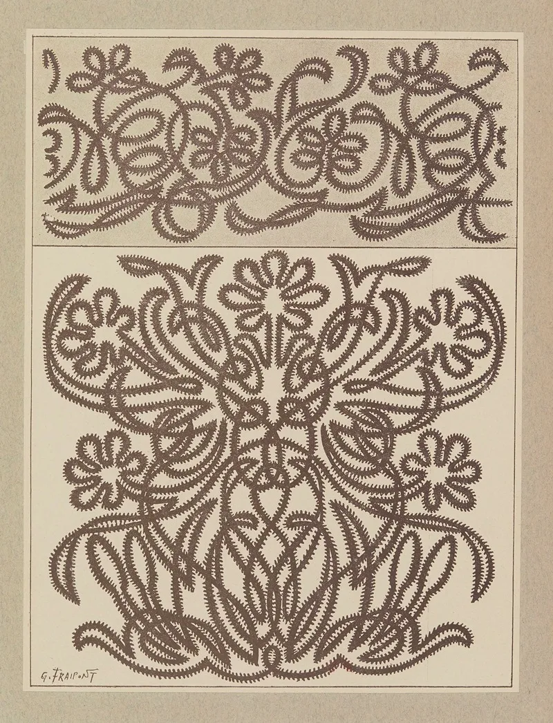 Compositions Ornementales Pour Le Cuir Et La Pyrogravure Pl 05 Wall Art by Henri Laurens (Editor) - High-Resolution Digital Print