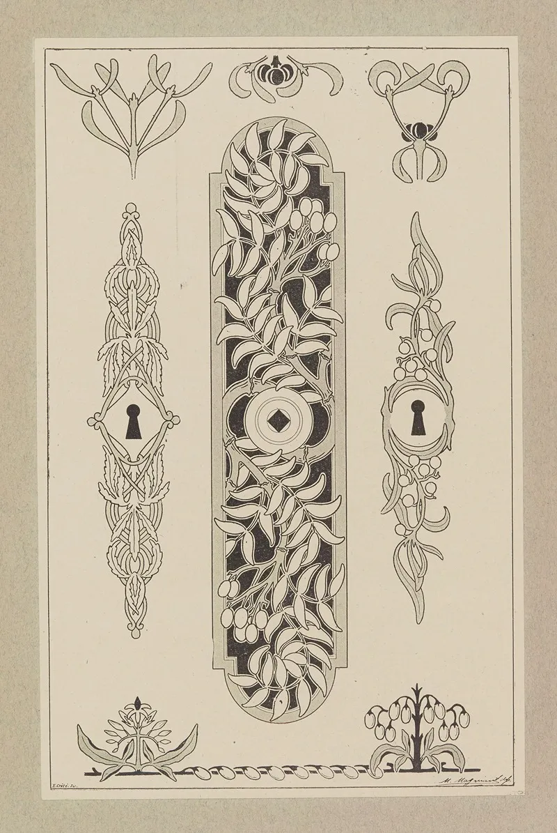 Compositions Ornementales Pour Le Cuir Et La Pyrogravure Pl 10 Wall Art by Henri Laurens (Editor) - High-Resolution Digital Print
