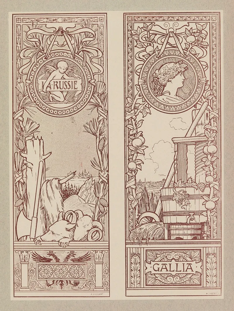 Compositions Ornementales Pour Le Cuir Et La Pyrogravure Pl 15 Wall Art by Henri Laurens (Editor) - High-Resolution Digital Print