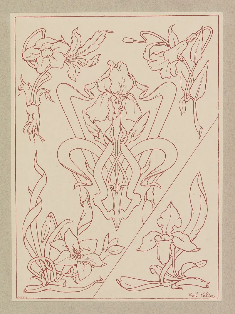 Compositions Ornementales Pour Le Cuir Et La Pyrogravure Pl 21 Wall Art by Henri Laurens (Editor) - High-Resolution Digital Print