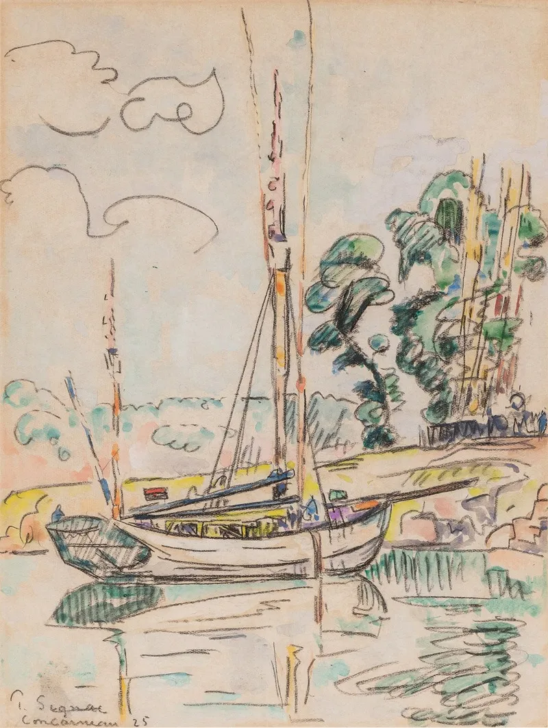 Concarneau Le Thonier Wall Art by Paul Signac - High-Resolution Digital Print