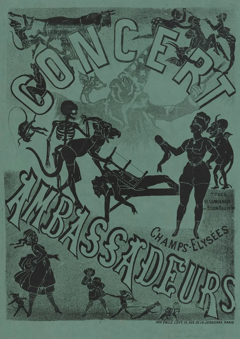 Concert Ambassadeurs Trucs Et Lumieres De Billon Daguerre Wall Art by Imp. Emile Lévy - High-Resolution Digital Print