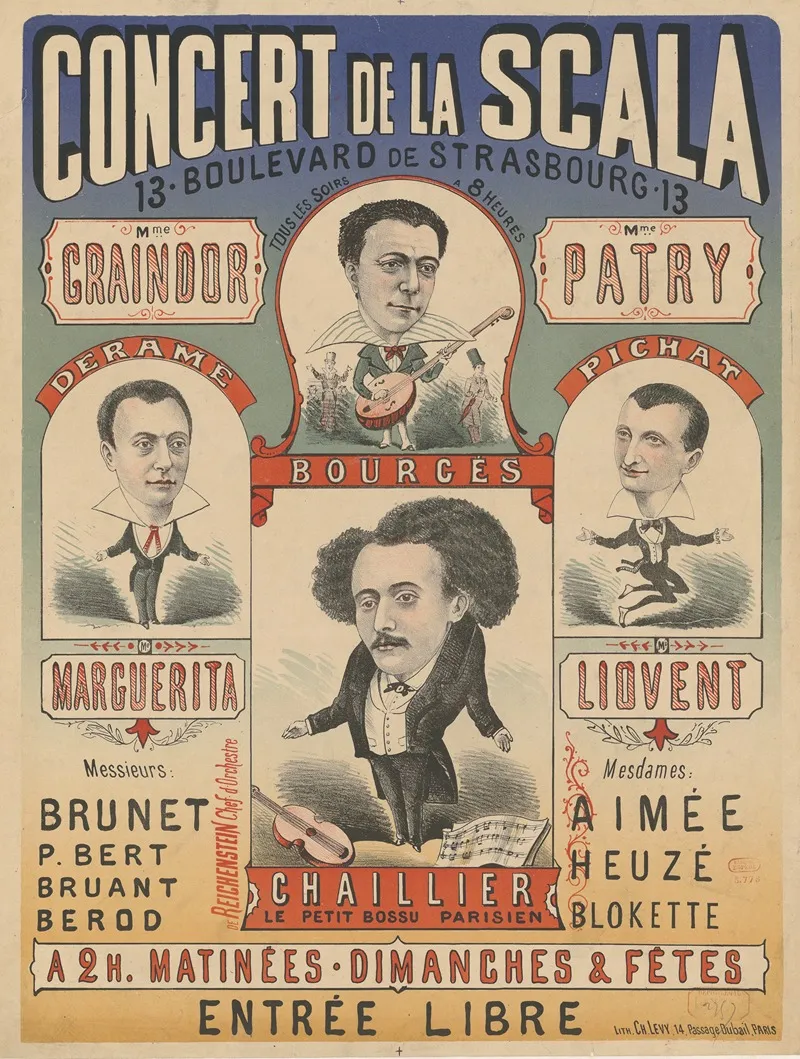 Concert De La Scala Mme Graindor Mme Patrybourges Chaillier Le Petit Bossu Parisien